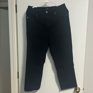 Express Black Ankle Crop Jeans